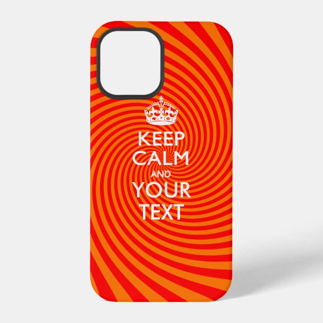 Personalized KEEP CALM AND Your Text iPhone Case (Back)
