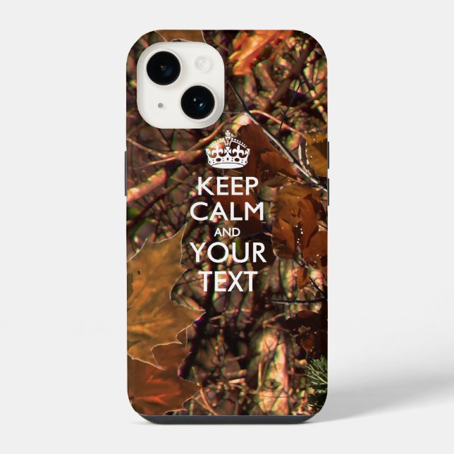 Personalized KEEP CALM AND Your Text iPhone Case (Back)