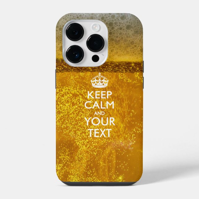 Personalized KEEP CALM AND Your Text iPhone Case (Back)