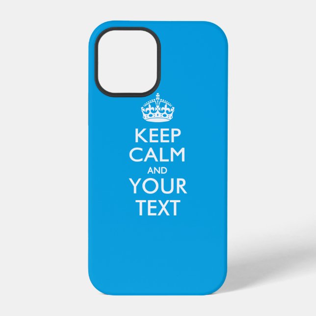 Personalized KEEP CALM AND Your Text iPhone Case (Back)