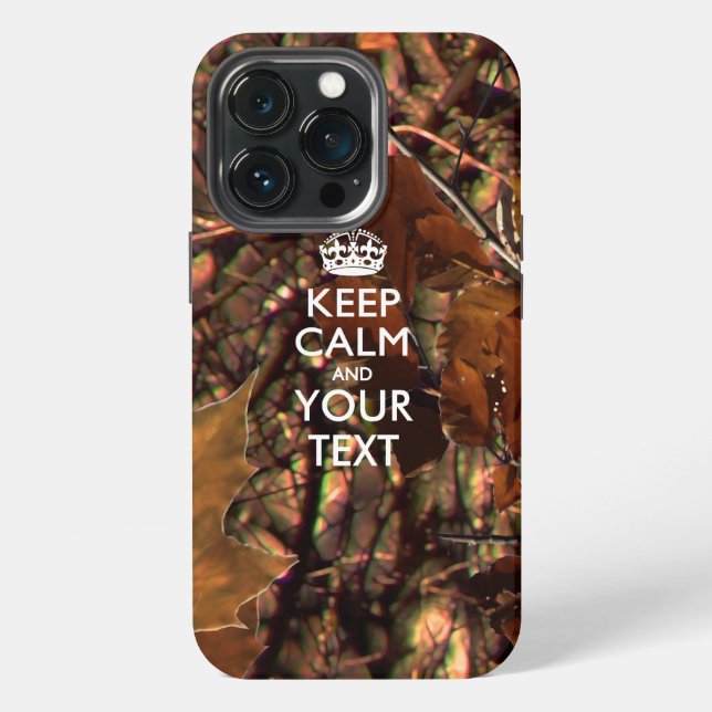Personalized KEEP CALM AND Your Text iPhone Case (Back)