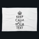 Personalized KEEP CALM and YOUR TEXT Kitchen Towel<br><div class="desc">Personalized KEEP CALM and YOUR TEXT. Edit this design template - CREATE YOUR TEXT AND PLACE YOUR PHOTO.</div>