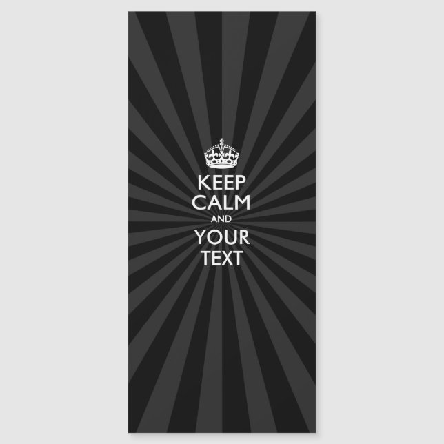 Personalized KEEP CALM and your text on burst (Front)