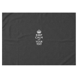 Personalized KEEP CALM and your text on burst Tablecloth