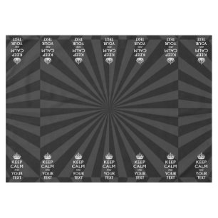 Personalized KEEP CALM and your text on burst Tablecloth