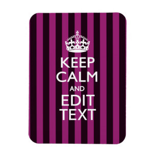 Personalized KEEP CALM and Your Text on Pink Magnet