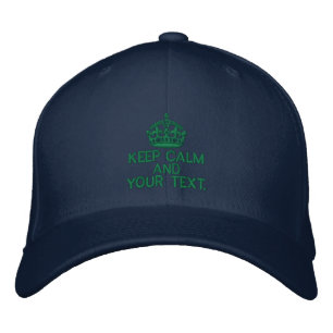 Personalized KEEP CALM AND Your Text Original Embroidered Hat