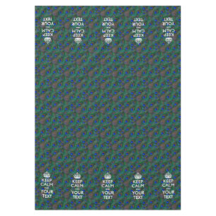 Personalized Keep Calm And Your Text Peacock Tablecloth