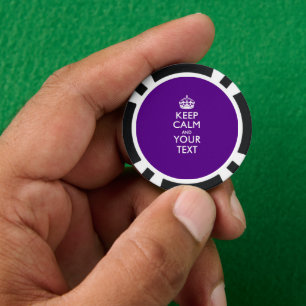 Personalized KEEP CALM AND Your Text Poker Chips