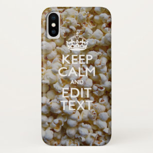 Personalized KEEP CALM AND Your Text Popcorn Case-Mate iPhone Case