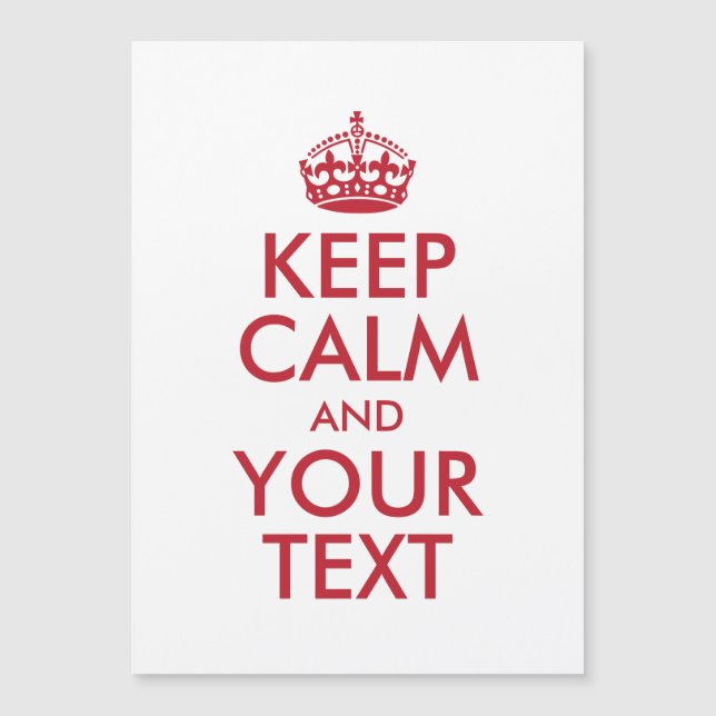 Personalized KEEP CALM and YOUR TEXT - red (Front)