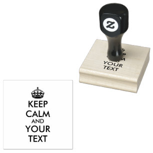 Personalized KEEP CALM and YOUR TEXT Rubber Stamp