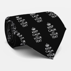Personalized KEEP CALM and YOUR TEXT Tie