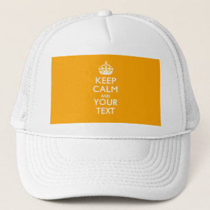 Personalized KEEP CALM AND Your Text Trucker Hat