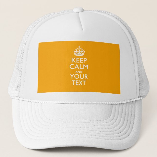 Personalized KEEP CALM AND Your Text Trucker Hat (Front)