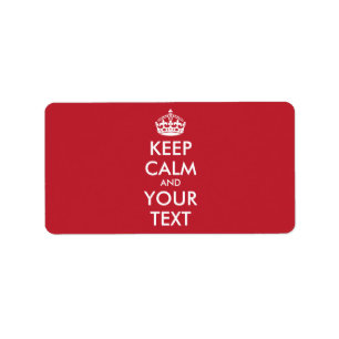 Personalized KEEP CALM and YOUR TEXT - white Label