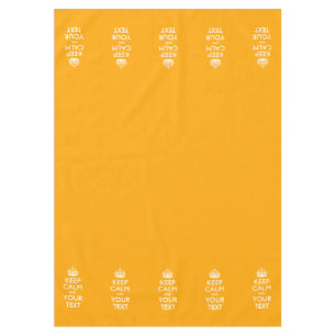 Personalized Keep Calm And Your Text Yellow Tablecloth