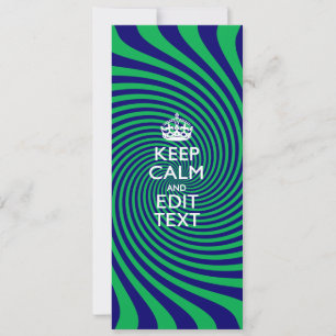 Personalized Keep Calm Blue and Green with a Twist