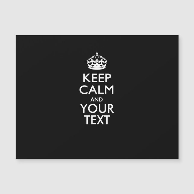 Personalized KEEP CALM Change Background Colour (Front)