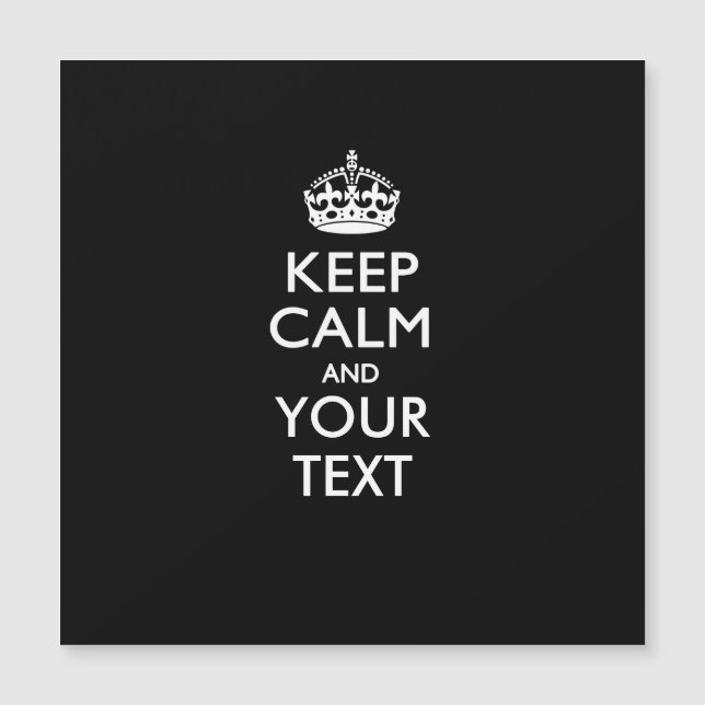 Personalized KEEP CALM Change Background Colour (Front)