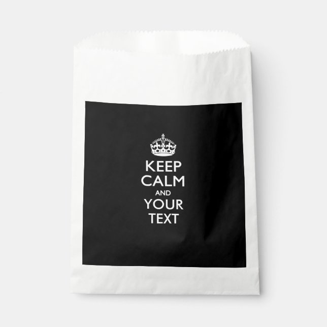 Personalized KEEP CALM Change Background Colour Favour Bag (Front)