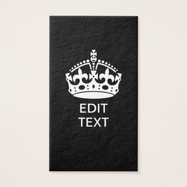 Personalized KEEP CALM CROWN Edit Text (Front)