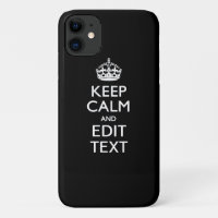 Personalized KEEP CALM Have Your Text on Black