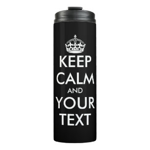 Personalized keep calm thermal tumbler travel mugs