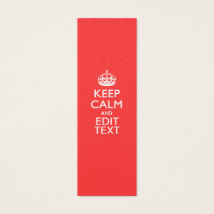 Personalized KEEP CALM Your Text in Coral