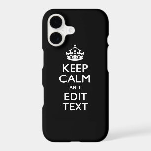 Personalized KEEP CALM Your Text on Black