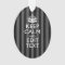 Personalized KEEP CALM Your Text on Black Stripes