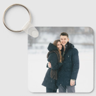 Personalized Keepsake Couple Photo Keychain