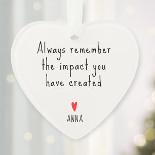 Personalized Keepsake for Teacher - Appreciation  Ornament