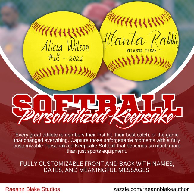 Personalized Keepsake Softball (Creator Uploaded)