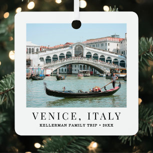 Personalized Keepsake Travel Photo Metal Ornament