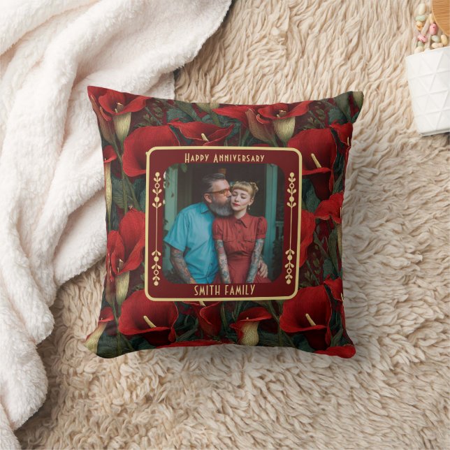 Personalized Keepsake Wedding Anniversary  Throw  Pillow (Blanket)