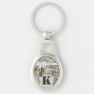 Personalized Key Chain Army OCP Camo Uniform Camof