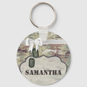 Personalized Key Chain Army OCP Camo Uniform Camof