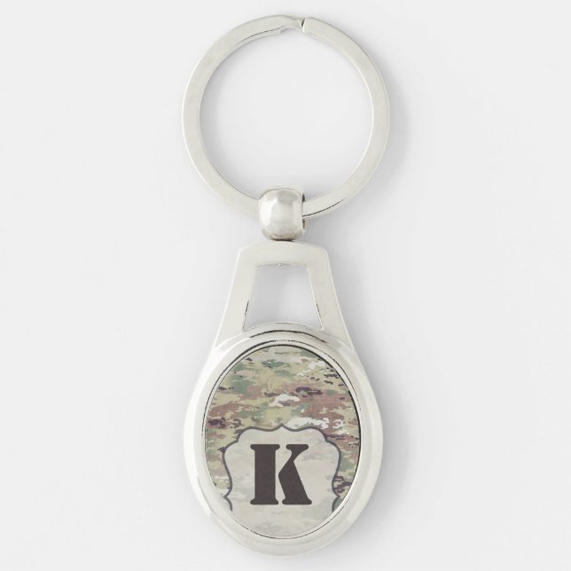 Personalized Key Chain Army OCP Camo Uniform Camof (Front)
