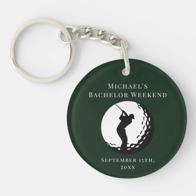 Personalized Key Chain | Bachelor Golf Weekend (Front)