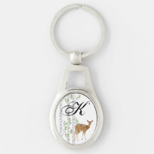 Personalized Key Chain Deer Doe Buck Forest Woodla