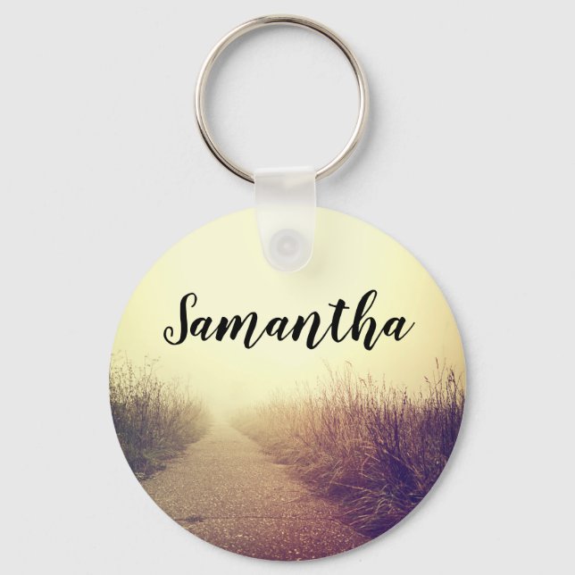 Personalized Key Chain Sunrise Pathway Walkway Pat (Front)