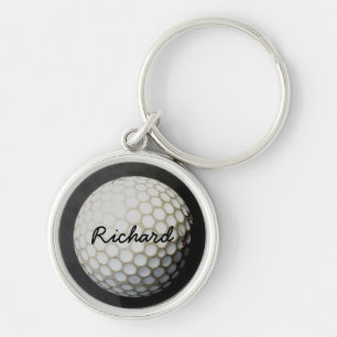personalized keychain for golfer golf ball photo