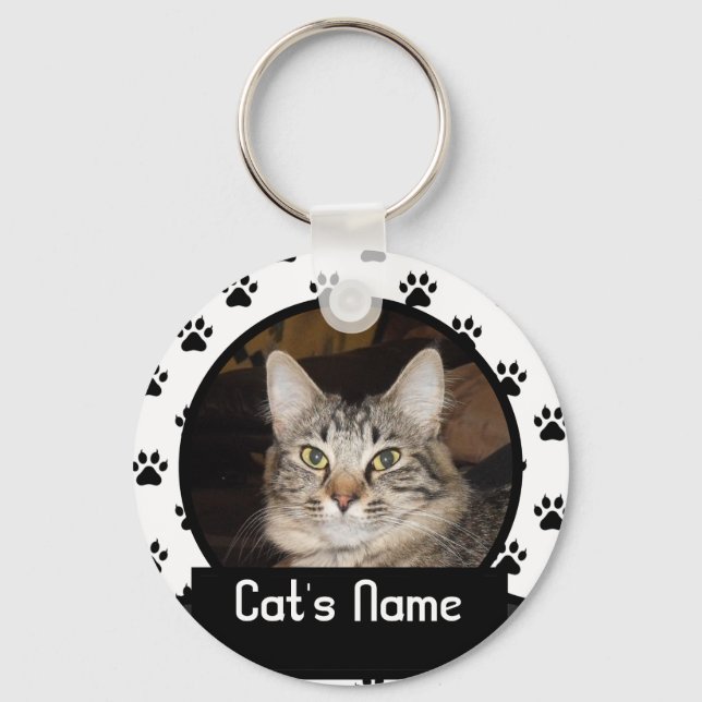 Personalized Keychain of Your Pet Cat (Front)
