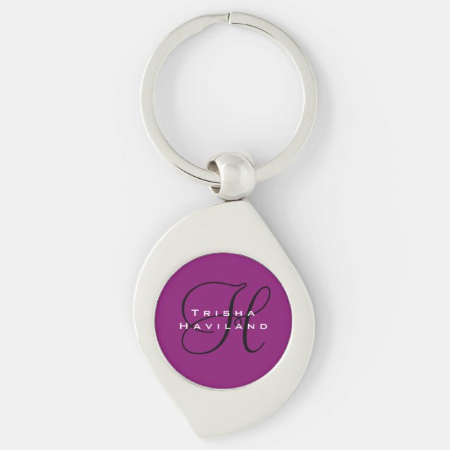 Personalized Keychain with Monogram (Front)