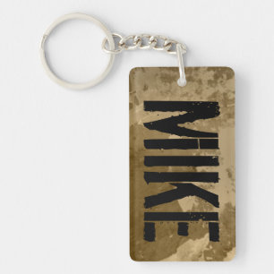 Personalized keychain with name   Distressed look