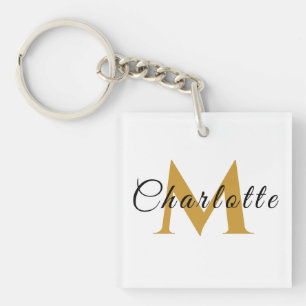 Personalized Keychain with Name & Monogram