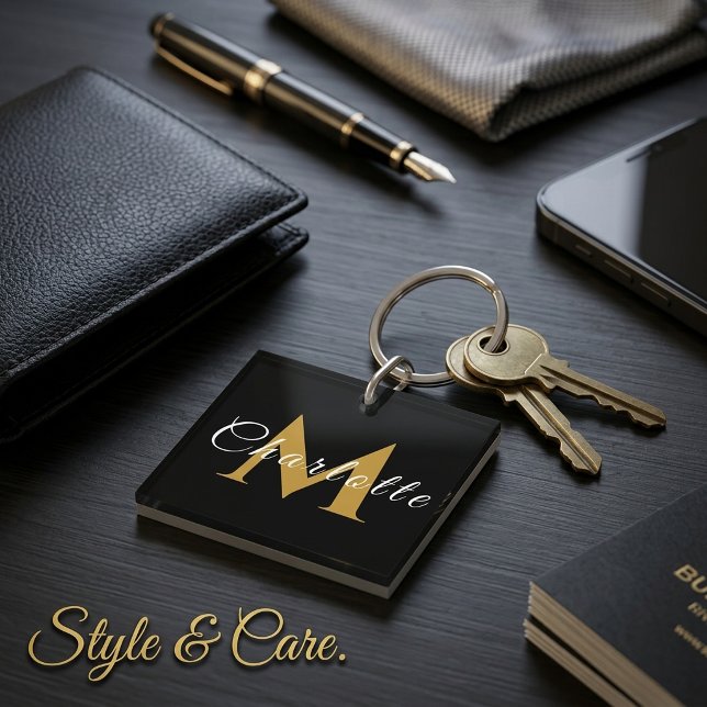 Personalized Keychain with Name & Monogram (Personalized Keychain with Name & Monogram)