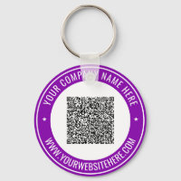 Personalized Keychain with Your QR Code and Text