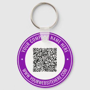 Personalized Keychain with Your QR Code and Text